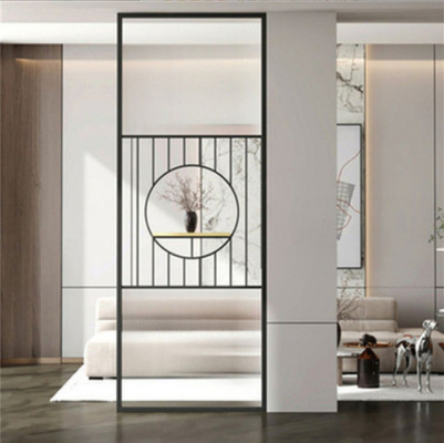 Decorated Stainless Steel Metal Glass Screen Hotel Restaurant Background Wall