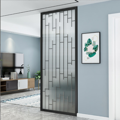 Custom Room Partition Divider Interior Decoration Gold Black Color Hollow Background Wall Metal Screen