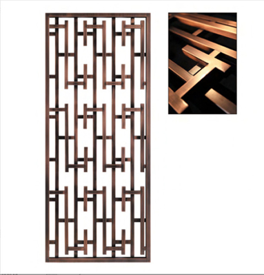 Customized Metal Stainless Steel Screen Partition Hotel Living Room Background Walls