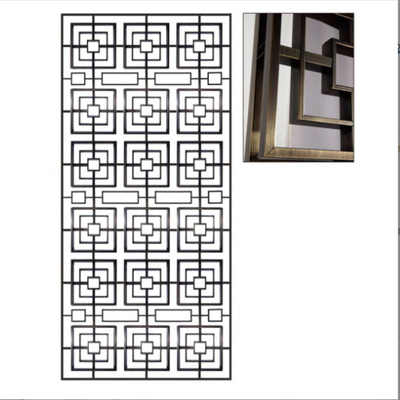 Customized Metal Stainless Steel Screen Partition Hotel Living Room Background Walls