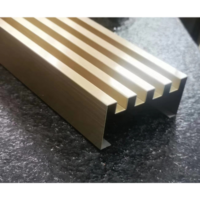 Antique Brass Hairline NO.4 Brushed 304 201 Special Type Tile Edge Trim Line For Sale In Space Interior Decoration