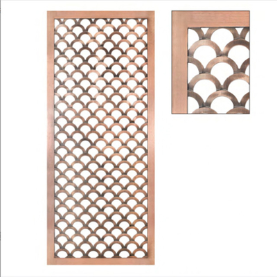 Customized Metal Stainless Steel Screen Partition Hotel Living Room Background Walls