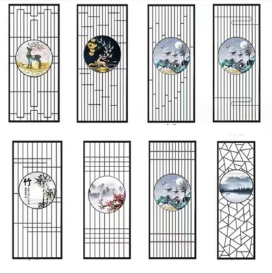 Customized Wall Room Divider Panel Partitions Living Room Landscape Painting Metal Screen