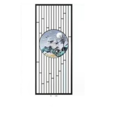 Customized Wall Room Divider Panel Partitions Living Room Landscape Painting Metal Screen