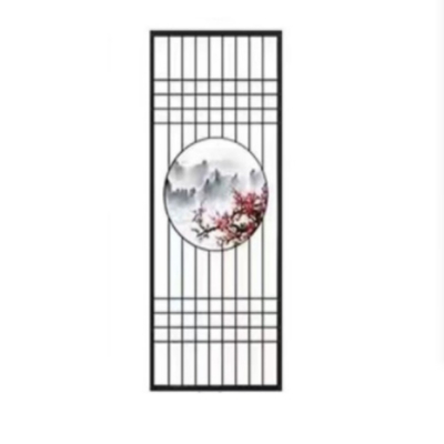Customized Wall Room Divider Panel Partitions Living Room Landscape Painting Metal Screen