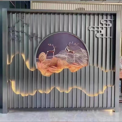 304 Hairline PVD Coating Rose Gold Color Glossy Bright Brushed Landscape Stainless Steel Partitions