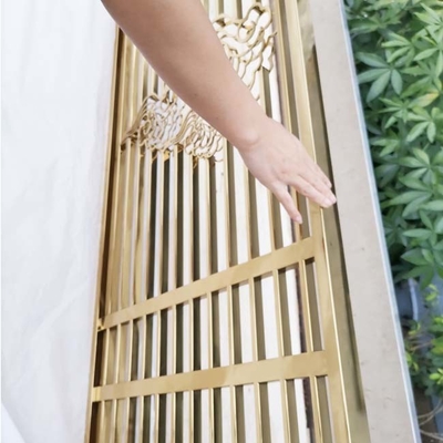 304 Customized Metal Stainless Steel Screen Partition For Interior Decoration Lobby