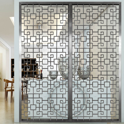 Factory Custom Color Black Gold Brushed Mirror Modern 316L Stainless Steel Room Dividers For Resort