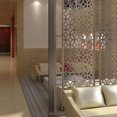 Factory Custom Color Black Gold Brushed Mirror Modern 316L Stainless Steel Room Dividers For Resort
