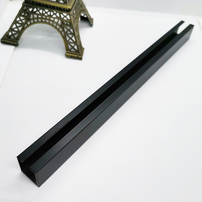 15mm 304 Black Bead Blasted Stainless Steel Tile Edge Trim For Home Decoration