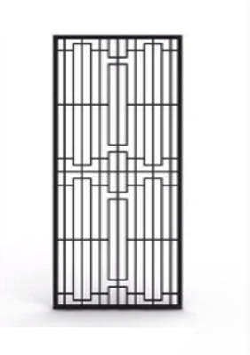Simple Nordic Black Metal Privacy Stainless Steel Screen Partition Room Divider Office Lobby