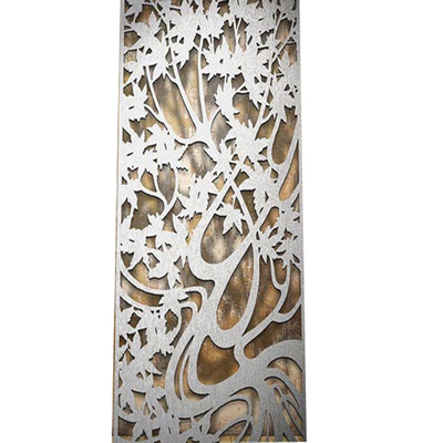 3300mm Height Metal Screen Partition Art Modern Hollowed PVD Colour Coated Laser Cut Panels