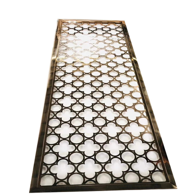 Modern Hollow Metal Stainless Steel Screen Partition Room Divider 600mm Width