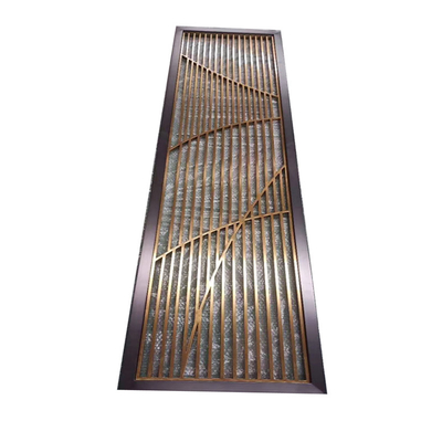 Modern Hollow Metal Stainless Steel Screen Partition Room Divider 600mm Width
