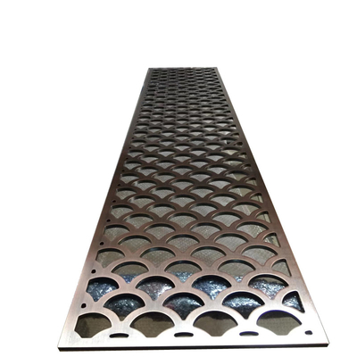 Modern Hollow Metal Stainless Steel Screen Partition Room Divider 600mm Width