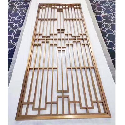 Hollow Metal Gold Stainless Steel Screen Partition Living Room Room Divider