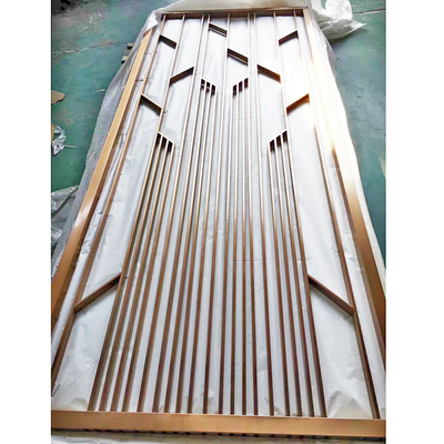 Hollow Metal Gold Stainless Steel Screen Partition Living Room Room Divider