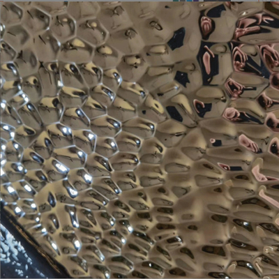 Colorful Ceiling Water Ripples Decorative Stainless Steel Sheet 304 Metal Wall Panel For Hotel KTV