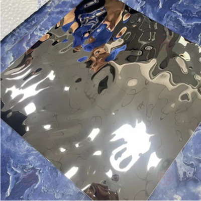 Hot Sale 4x8ft Ss 201 304 Pvd Color Mirror 8k Water Wave Stainless Steel Ripple Sheet Wall Panel Ceiling Decoration