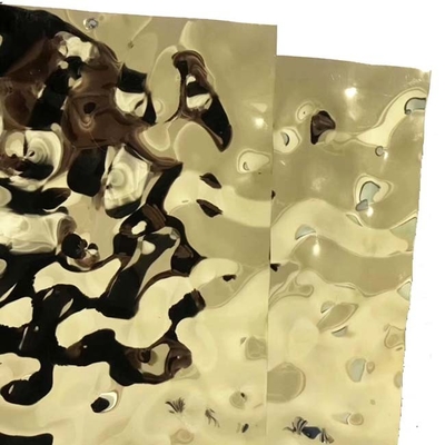 Colored different sizes stainless steel sheet mirror gold color for wall