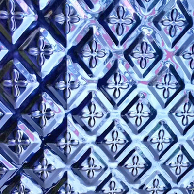 Colorful Diamond Shaped Embossed Stainless Steel Plate Decoration For Hotel Ceiling Exterior Walls