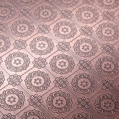 İyi bir fiyat. 304 Üreticisi Özel Renkli Paslanmaz Çelik Çıkıntılı Yaprak Etching Finish çevrimiçi