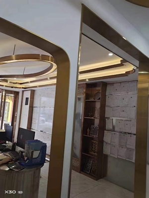 304 Rose Gold Brushed Colored Stainless Steel Sheet Frame For Wall Wide Jamb