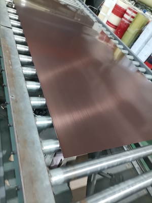 Rose Gold Brushed Hairline Artistic Colored Stainless Steel Sheet Interior Decoration