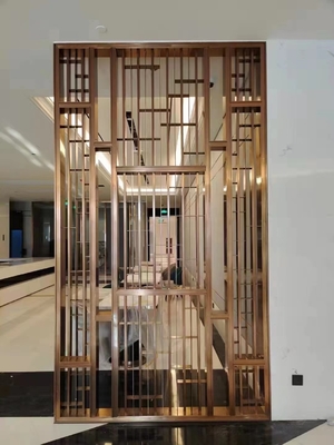 metal stainless steel living room divider screen design 3D manufacture
