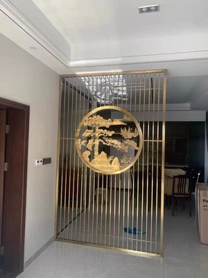 metal stainless steel living room divider screen design 3D manufacture