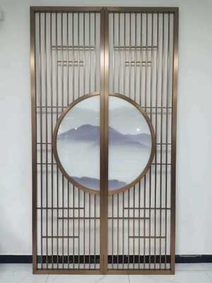 metal stainless steel living room divider screen with ceramic combine