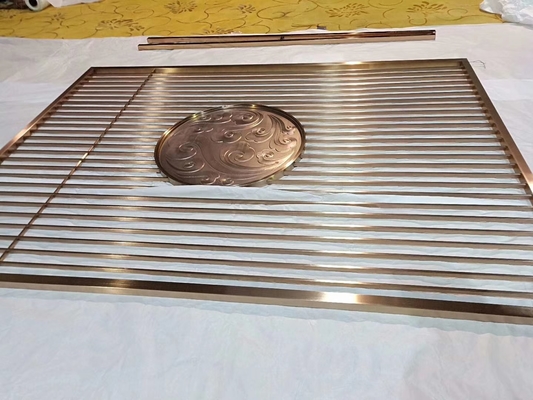 metal stainless steel living room divider screen with ceramic combine