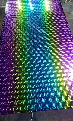 Multicoloured Rainbow Mirror Art Colored Stainless Steel Sheet 3.0mm For Decoration