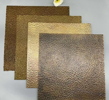 Old Bronze Etched Color Stainless Steel Sheets In Antique Decoration Brand Board