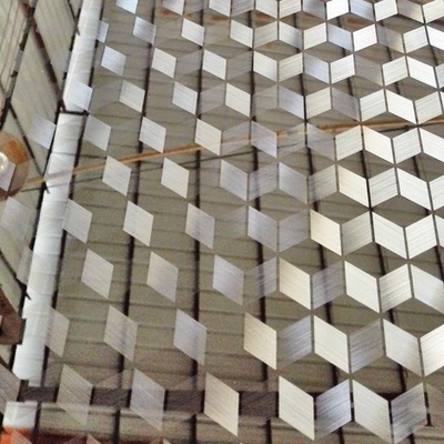 Etched Silver 8K Mirror 3D Color Stainless Steel Sheet For Elevator Door Cabinet