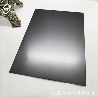 Black 201j1j2 Stainless Steel Sheets BeadBlasting Surface Color Inox Sheets PVD Coating For Elevator