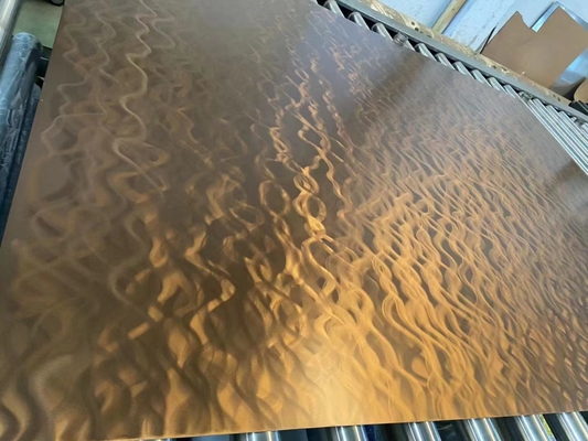 Old Bronze Etched Color Stainless Steel Sheets In Antique Decoration Brand Board