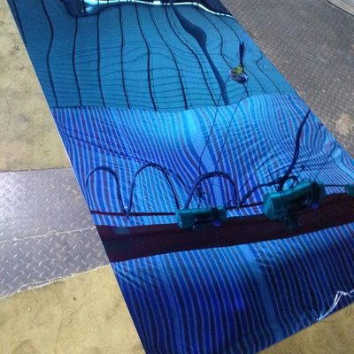 201 Blue Gold Water Ripple Color Mirror PVD Coated Stainless Steel Sheets For Ceiling Boarding