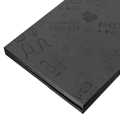 304 Dark Black Color Letter Etching Bead Blasted Rose Gold Stainless Steel Sheet For Cabinet Panel
