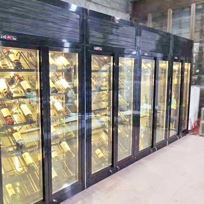 304  Stainless Steel Wine Cabinet Customized  Design Home Wine Rack Rose Gold Metal Display Cabinet