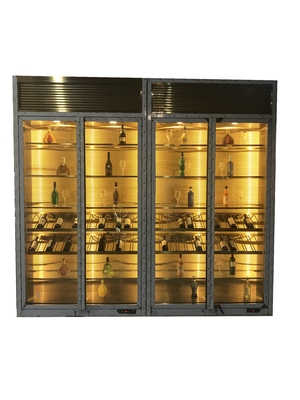 OED Custom Commercial Stainless Steel Wine Cabinets Temperature Controlled For Hotel Bar