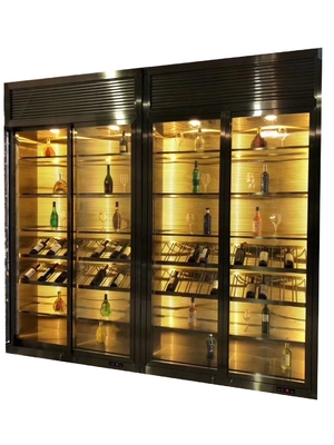 OED Custom Commercial Stainless Steel Wine Cabinets Temperature Controlled For Hotel Bar