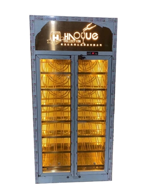 Fashionable Stainless Steel Wine Cabinets Furniture Sliding Glass Door Storage Wine Cabinet