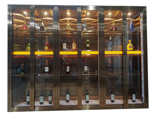 Custom Black Metal Stainless Steel Wine Cabinets Constant Temperature 12 To 18 Celsius