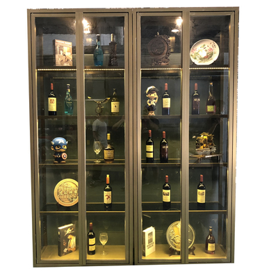 Custom Black Metal Stainless Steel Wine Cabinets Constant Temperature 12 To 18 Celsius