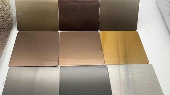 Green Blue Gold 201j1j2 Stainless Steel Sheets Color Mirror Finished Inox Sheets PVD Coated With Anti-finger Printing