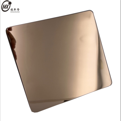 304 Grade PVD Coloured Coated Rose Gold Mirror Stainless Steel Sheets In China Factory