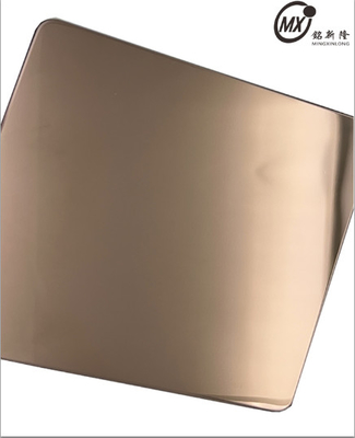 304 Grade PVD Coloured Coated Rose Gold Mirror Stainless Steel Sheets In China Factory