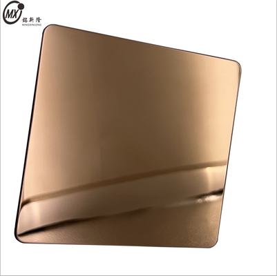 304 Grade PVD Coloured Coated Rose Gold Mirror Stainless Steel Sheets In China Factory