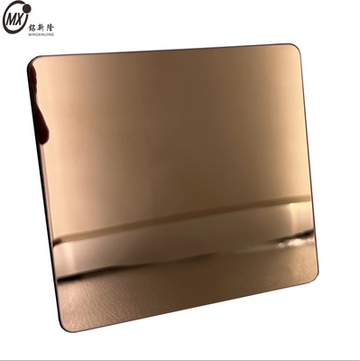 High Quality  SUS 304 201 316 8k Mirror Bronze Stainless Steel Plate For Interior & Outdoor Decoration